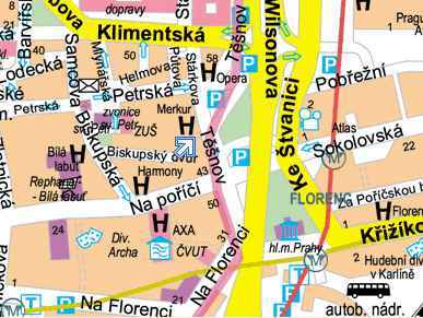 Mapa s polohou ulice "Těšnov 5"